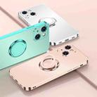 For iPhone 13 Pro Electroplated Frosted TPU Ring Holder Phone Case (Light Green) - 2