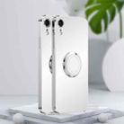 For iPhone XR Electroplated Frosted TPU Ring Holder Phone Case(White) - 1