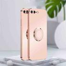 Electroplated Frosted TPU Ring Holder Phone Case For iPhone 7 Plus / 8 Plus(Light Pink) - 1