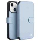 For iPhone 13 mini QIALINO Magnetic Buckle Phone Leather Case with Card Slot (Sierra Blue) - 1