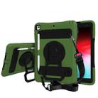 Silicone + PC Tablet Case with Lanyard & Pen slot & Holder For iPad 10.2 2021 / 2020 / 2019 & Air 3 / iPad Pro 10.5(Green) - 1