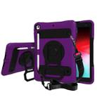 Silicone + PC Tablet Case with Lanyard & Pen slot & Holder For iPad 10.2 2021 / 2020 / 2019 & Air 3 / iPad Pro 10.5(Purple) - 1
