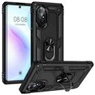 For Huawei nova 8 Shockproof TPU + PC Phone Case with 360 Degree Rotating Holder(Black) - 1