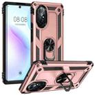 For Huawei nova 8 Shockproof TPU + PC Phone Case with 360 Degree Rotating Holder(Rose Gold) - 1