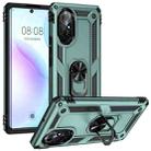 For Huawei nova 8 Shockproof TPU + PC Phone Case with 360 Degree Rotating Holder(Dark Green) - 1