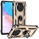 For Huawei nova 8i Shockproof TPU + PC Phone Case with 360 Degree Rotating Holder(Gold) - 1