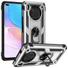 For Huawei nova 8i Shockproof TPU + PC Phone Case with 360 Degree Rotating Holder(Silver) - 1