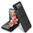 For Samsung Galaxy Z Flip3 5G Carbon Fiber Texture Skin-friendly Feel Ultra-thin Folding Integrated Phone Case(Black) - 1