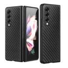 For Samsung Galaxy Z Fold3 5G Carbon Fiber Texture Skin-friendly Feel Ultra-thin Folding Integrated Phone Case(Black) - 1