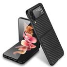 For Samsung Galaxy Z Flip4 Carbon Fiber Texture Skin-friendly Feel Full Body Folding Phone Case (Black) - 1