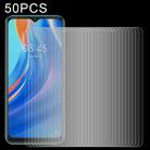 50 PCS 0.26mm 9H 2.5D Tempered Glass Film For Tecno Spark 7T - 1
