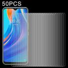 50 PCS 0.26mm 9H 2.5D Tempered Glass Film For Tecno Spark 7P - 1