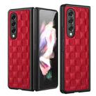 For Samsung Galaxy Z Fold3 5G Soft Micorofiber PU Folding Phone Case(Red) - 1