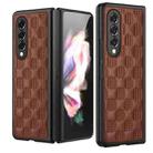 For Samsung Galaxy Z Fold3 5G Soft Micorofiber PU Folding Phone Case(Brown) - 1