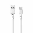 REMAX RC-179a 2.4A Type-C / USB-C High Elastic TPE Fast Charging Data Cable, Length: 1m(White) - 1