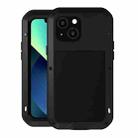 For iPhone 13 mini LOVE MEI Metal Shockproof Life Waterproof Dustproof Protective Phone Case (Black) - 1