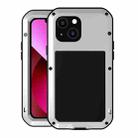 For iPhone 13 LOVE MEI Metal Shockproof Life Waterproof Dustproof Protective Phone Case(Silver) - 1