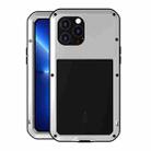 For iPhone 13 Pro Max LOVE MEI Metal Shockproof Life Waterproof Dustproof Protective Phone Case (Silver) - 1