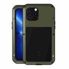 For iPhone 13 Pro Max LOVE MEI Metal Shockproof Life Waterproof Dustproof Protective Phone Case (Army Green) - 1