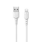 REMAX RC-179i 2.4A 8 Pin High Elastic TPE Fast Charging Data Cable, Length: 1m(White) - 1