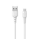 REMAX RC-179m  2.4A Micro USB High Elastic TPE Fast Charging Data Cable, Length: 1m(White) - 1