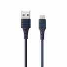 REMAX RC-179m  2.4A Micro USB High Elastic TPE Fast Charging Data Cable, Length: 1m(Blue) - 1