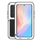 For Huawei P50 Pro LOVE MEI Metal Shockproof Waterproof Dustproof Protective Phone Case without Glass(White) - 1