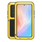 For Huawei P50 Pro LOVE MEI Metal Shockproof Waterproof Dustproof Protective Phone Case without Glass(Yellow) - 1