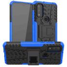 For Motorola Moto G Pure Tire Texture Shockproof TPU+PC Phone Case with Holder(Blue) - 1