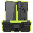 For Motorola Moto G Pure Tire Texture Shockproof TPU+PC Phone Case with Holder(Green) - 1