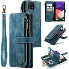 For Samsung Galaxy A22 5G CaseMe-C30 Multifunctional Horizontal Flip PU + TPU Phone Case(Blue) - 1