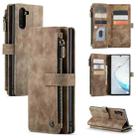 For Samsung Galaxy Note10 CaseMe-C30 Multifunctional Horizontal Flip PU + TPU Phone Case(Brown) - 1