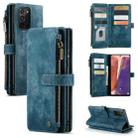 For Samsung Galaxy Note20 CaseMe-C30 Multifunctional Horizontal Flip PU + TPU Phone Case(Blue) - 1