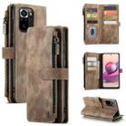 For Xiaomi Redmi Note 10 4G / Redmi Note 10S CaseMe-C30 Multifunctional Horizontal Flip PU + TPU Phone Case(Brown) - 1