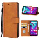 Leather Phone Case For Doogee X96 Pro(Brown) - 1