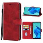 Leather Phone Case For OPPO Reno5 A(Red) - 1