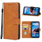 Leather Phone Case For UMIDIGI Bison Pro Big Hole Version(Brown) - 1