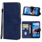 Leather Phone Case For UMIDIGI Bison Pro Big Hole Version(Blue) - 1