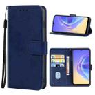Leather Phone Case For vivo V21e 4G / Y73 2021 Big Hole Version(Blue) - 1