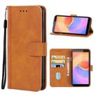 Leather Phone Case For ZTE Blade A31 Plus(Brown) - 1