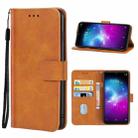 Leather Phone Case For ZTE Blade A51 Lite / A5 2020(Brown) - 1