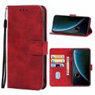 Leather Phone Case For ZTE Blade V30(Red) - 1