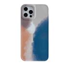 Painted Pattern IMD Shockproof Protective Phone Case For iPhone 13 Pro(Blue Orange) - 1