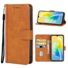 Leather Phone Case For vivo S10e / V23e(Brown) - 1