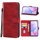 Leather Phone Case For UMIDIGI A11 Pro Max(Red) - 1