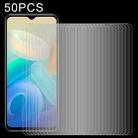 50 PCS 0.26mm 9H 2.5D Tempered Glass Film For vivo Y76s - 1
