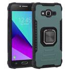 For Samsung Galaxy J2 Prime G532 Fine Hole Version Fierce Warrior Series Armor All-inclusive Shockproof Aluminum Alloy + TPU Phone Case with Ring Holder(Green) - 1