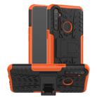 For OPPO Realme 5 Tire Texture Shockproof TPU+PC Protective Case with Holder(Orange) - 1