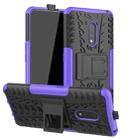 For OPPO Realme X Tire Texture Shockproof TPU+PC Protective Case with Holder(Purple) - 1