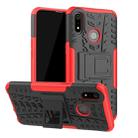 For OPPO Realme 3 Tire Texture Shockproof TPU+PC Protective Case with Holder(Red) - 1